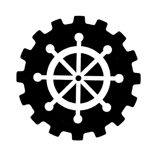 Das Bild zeigt das SMM-Logo: ein schwarzes Zahnrad mit einem weißen Steuerrad in der Mitte.