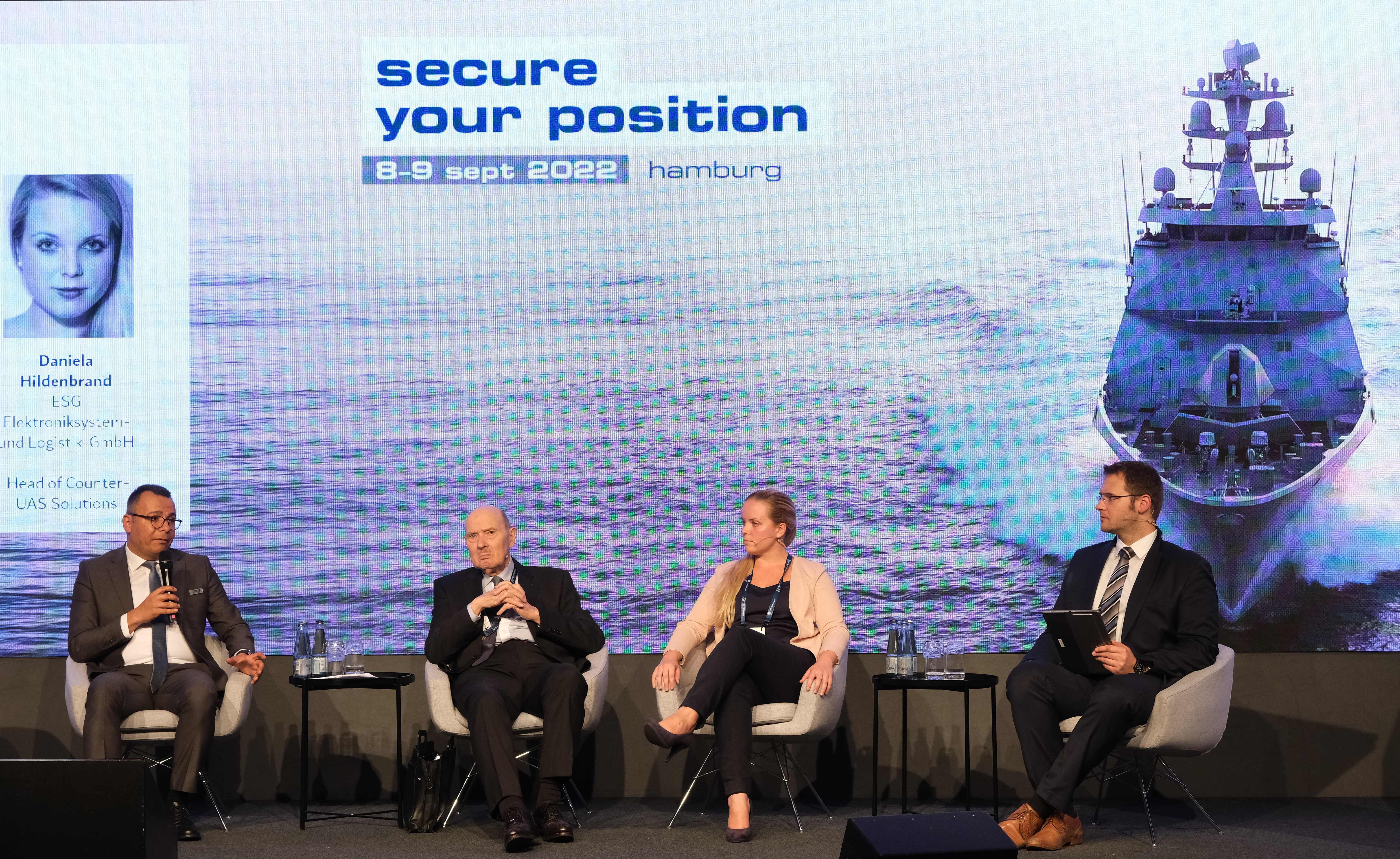 MS&D, the international conference on maritime security and defence - Blick auf die Bühne